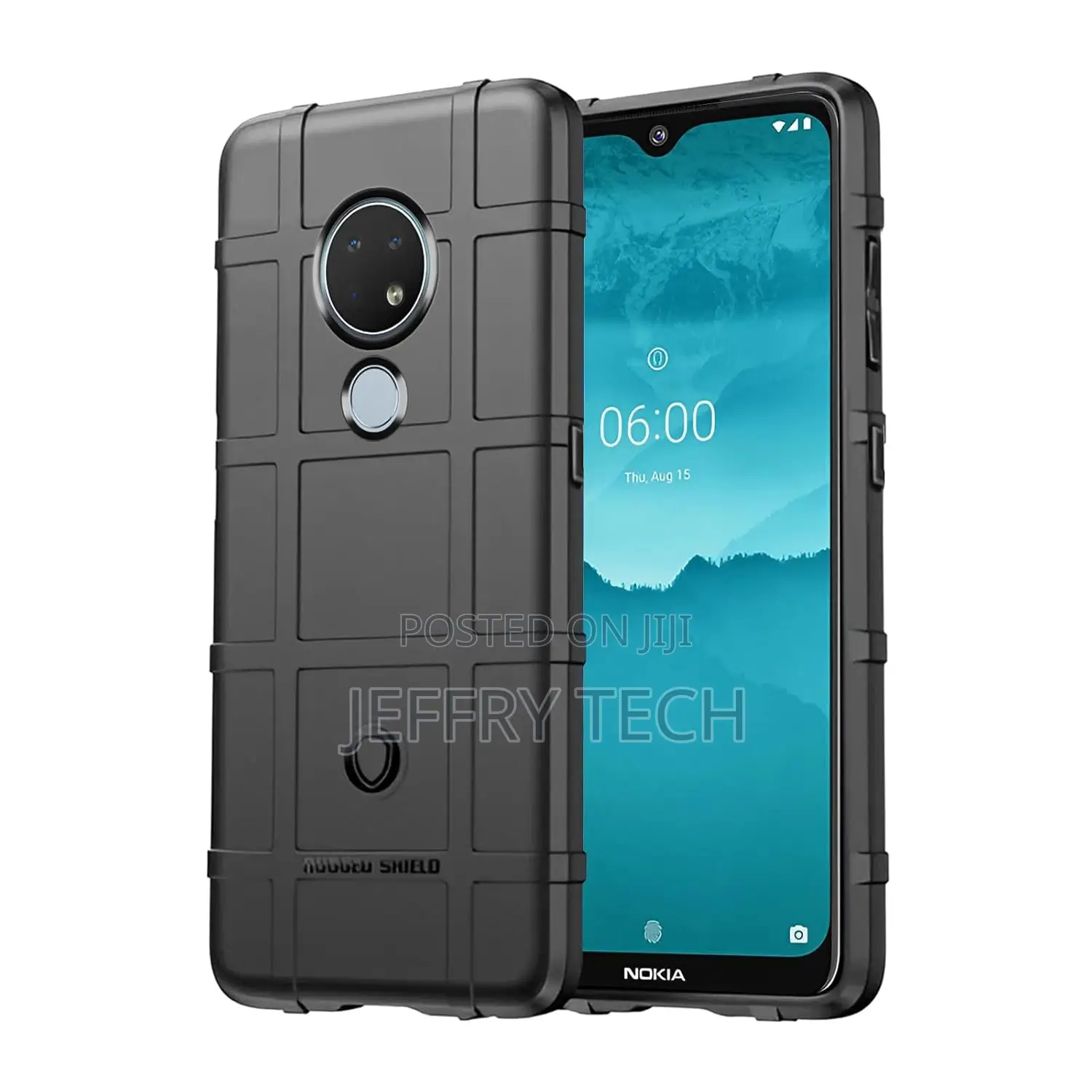 Rugged Shield Armor Back Cover for Nokia 6.2 | Nokia 7.2 - Black