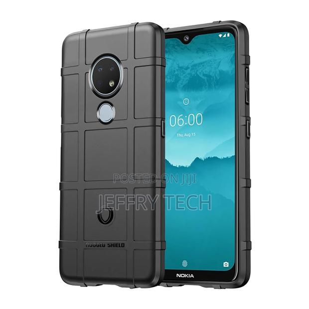 Rugged Shield Armor Back Cover for Nokia 6.2 | Nokia 7.2 - Black - main view