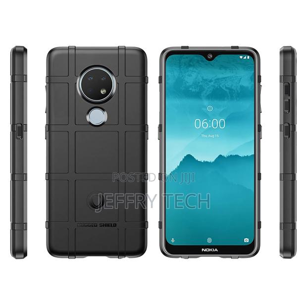 Rugged Shield Armor Back Cover for Nokia 6.2 | Nokia 7.2 - Black - thumbnail 2