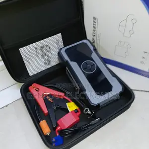 Car Jumpstarter Fitted With Emergency Power Inflator and Flash Light