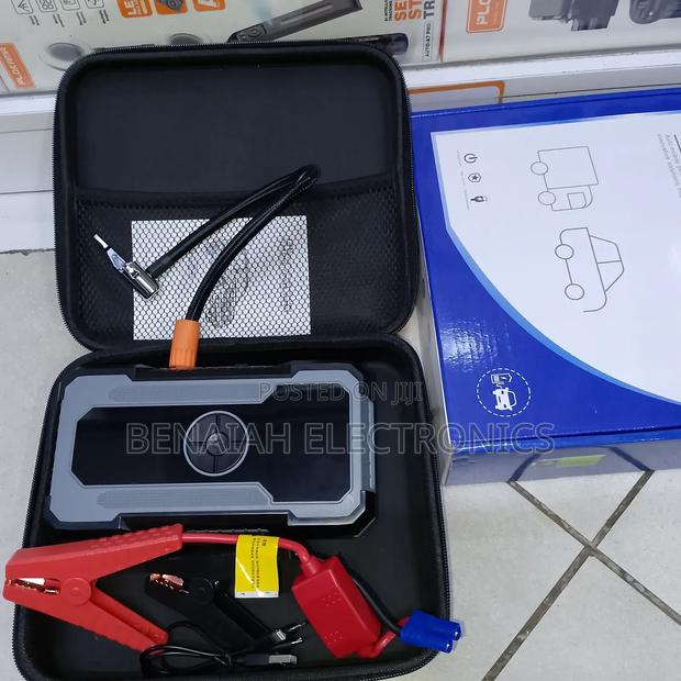 Reliable Car Jumpstarter With Emergency Power Inflator and Flash Light