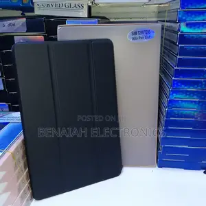 Tablet Cover Case Samsung A11, Leather Black in Color