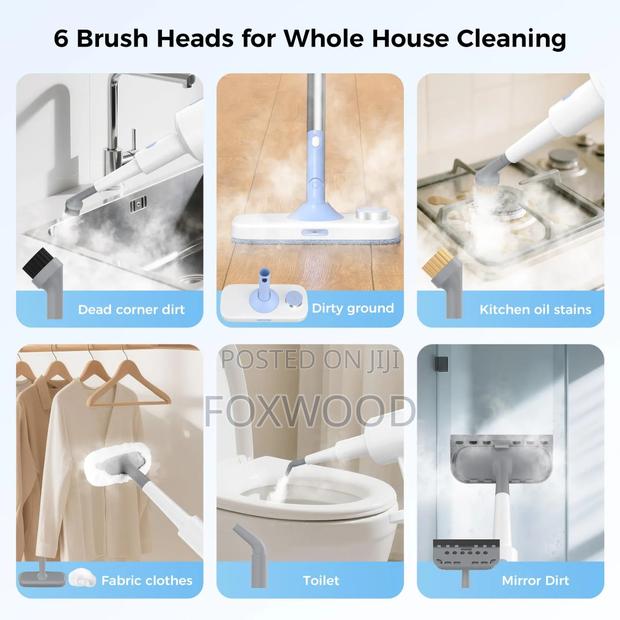 5 in 1 Floor Steamer With Detachable Handheld Steam