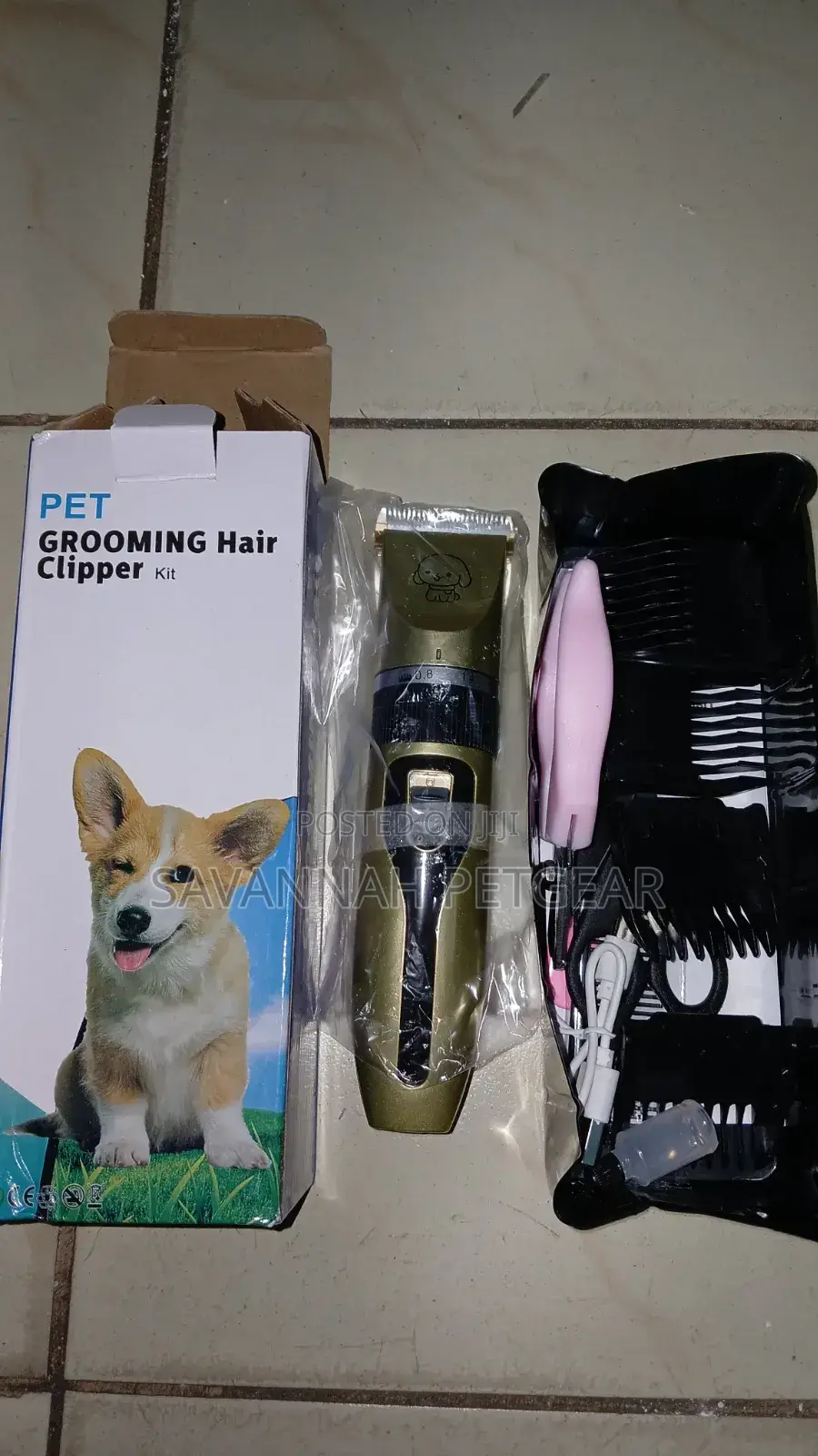 Pet Grooming Hair Clipper Kit, a Cordless and Rechargeable