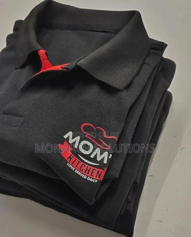 White Plain Polo Tshirts or Black Plain Polo Tshirt With Your Logo - thumbnail 2