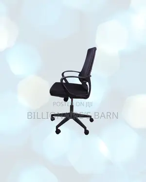 Black Ergonomic Mesh Office Chair Mid Back Lumbar Support Seating