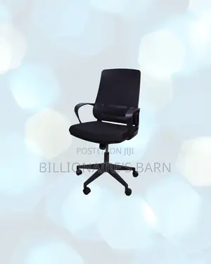 Black Ergonomic Mesh Office Chair Mid Back Lumbar Support Seating