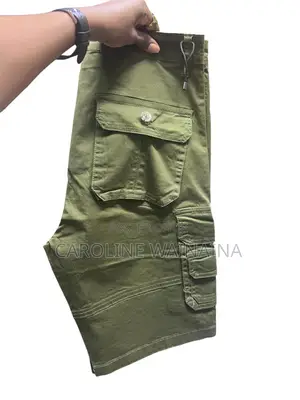 Green Cargo Shorts for Men