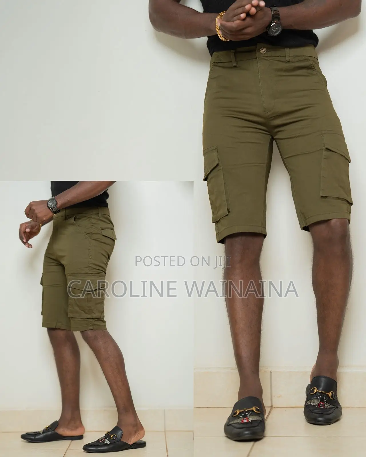 Jungle Green Cargo Shorts