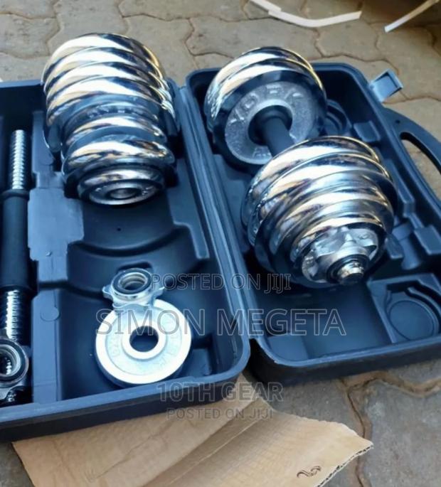 Extra Weighty 30kgs Chrome Dumbells - main view