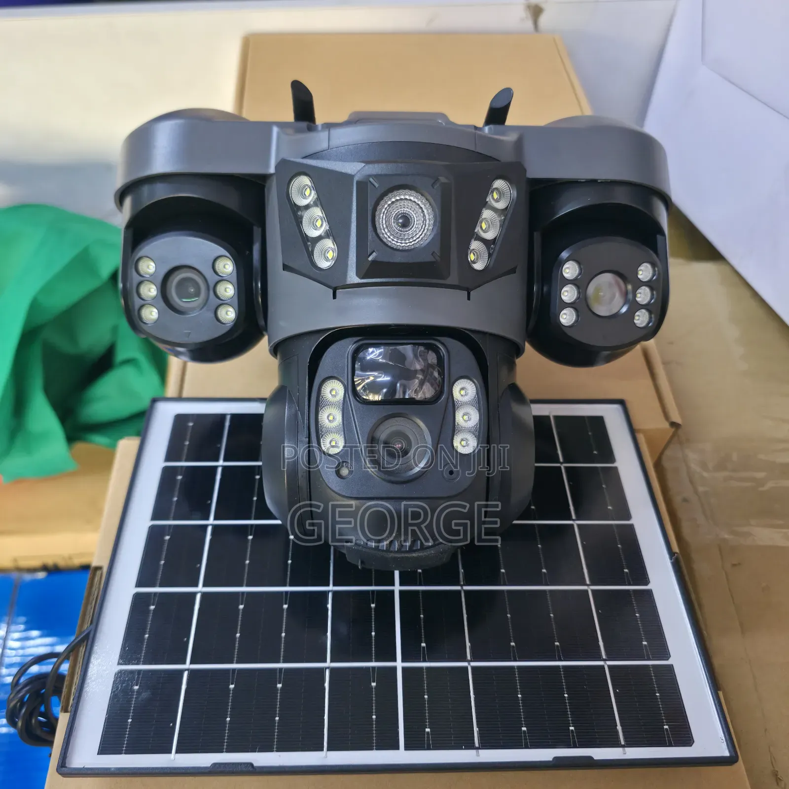 Triple Lens V380 Pro Camera Wifi Solar CCTV With Night Vision