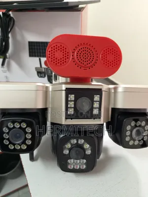 Outdoor 4-Lens CCTV 4g Enabled Solar Powered Alarm System Notification