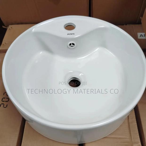 Modern Round Countertop Wash Basin – Ceramic Bathroom Sink