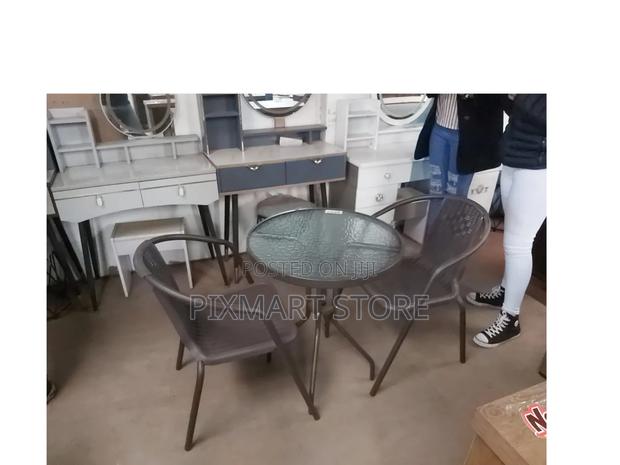 Modern 2 Seater Metallic Balcony Set