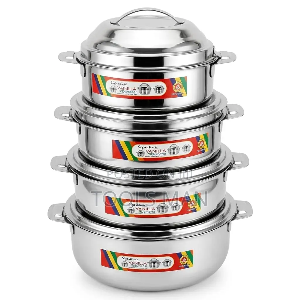 Signature Vanilla Insulated Hot Pot Set 4 Piece Stainless Steel.