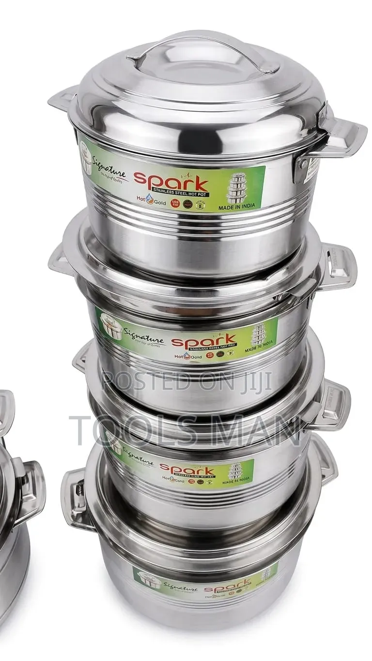 Signature Spark Stainless Steel Hot Pot Set 4 Pieces.