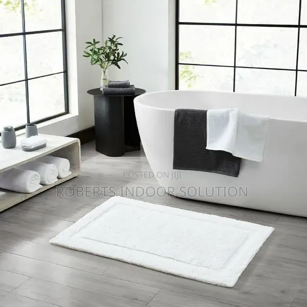White Solid Bath Mat