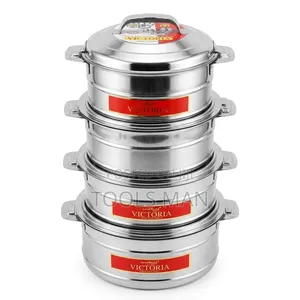 Signature Victoria Stainless Steel Hot Pot Set 4 Piece.