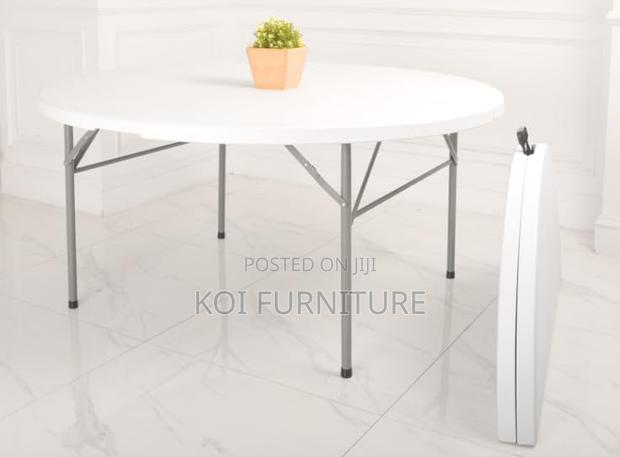 Office Table : 1.5m Foldable Round Office Table