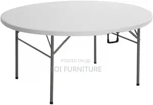 Office Table : 1.5m Foldable Round Office Table