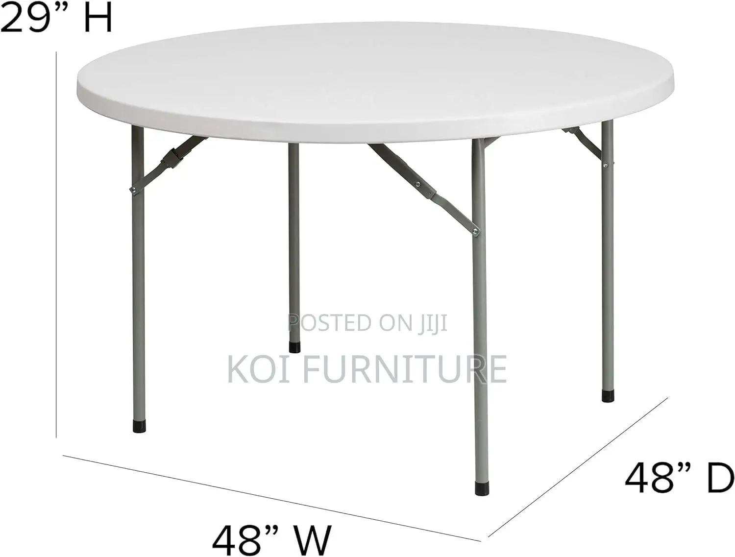Office Table : 1.5m Foldable Round Office Table