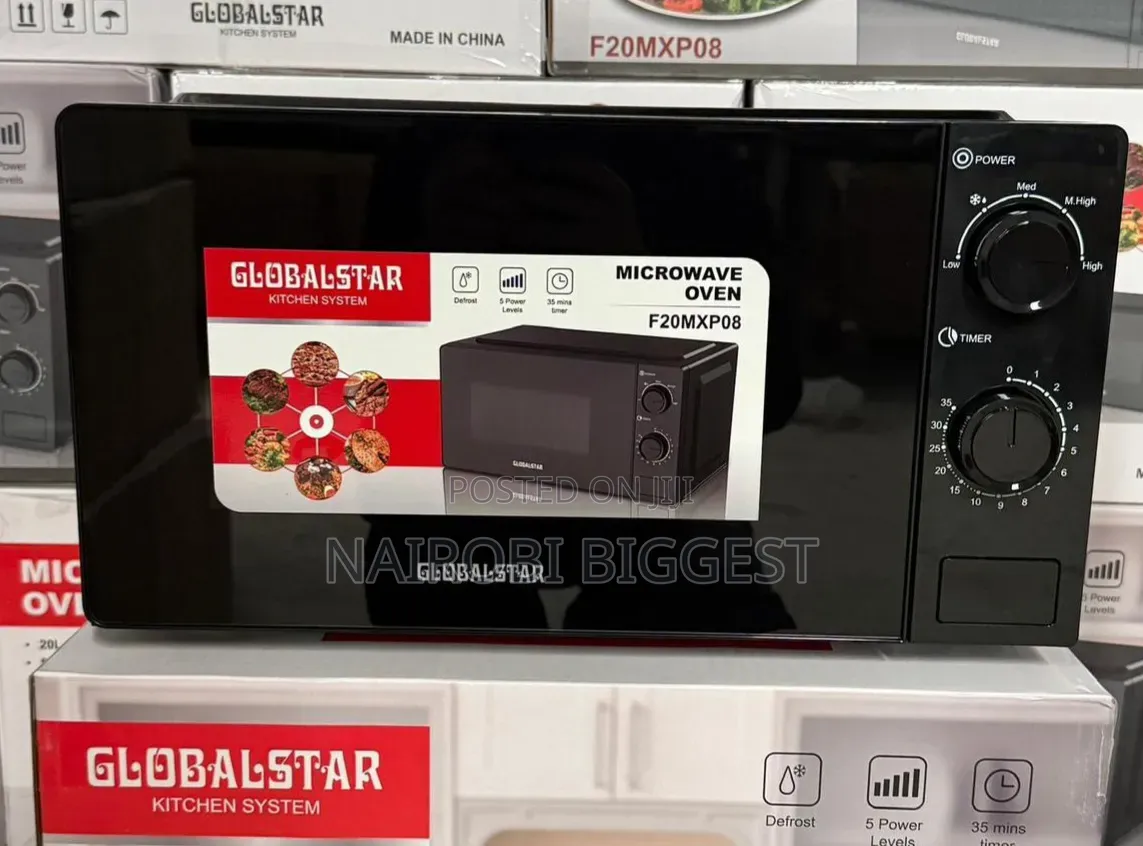 Globalstar 20litres Black Manual Microwave