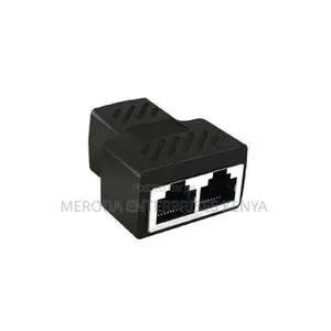 1 to 2 Ways Rj45 Ethernet Lan Network Splitter Double Adapter