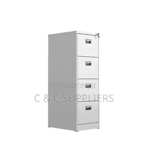 Office Cabinets: 4-Drawers Metallic Filing Office Cabinet