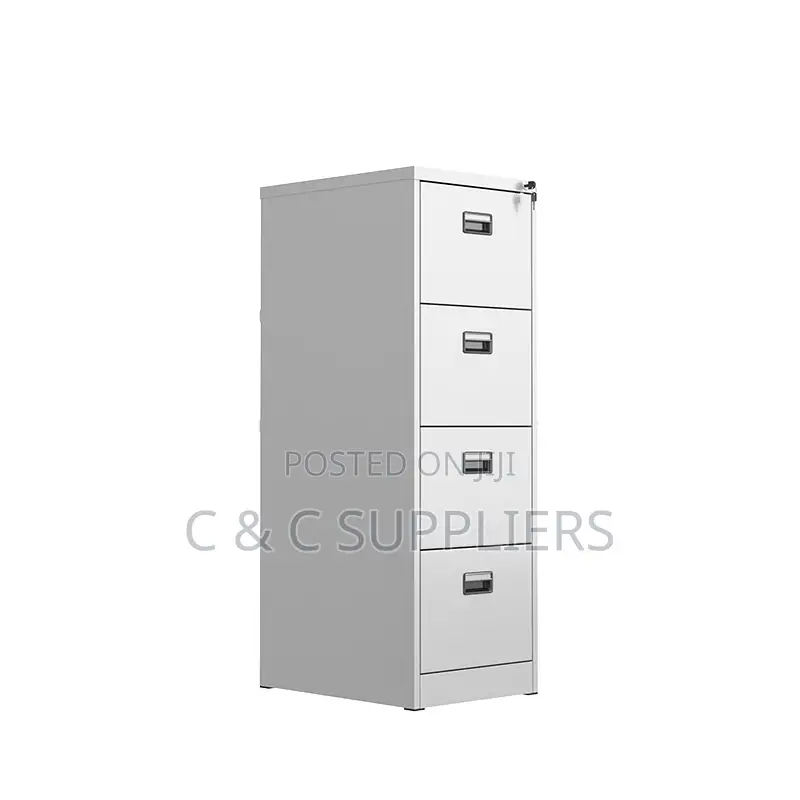Office Cabinets: 4-Drawers Metallic Filing Office Cabinet
