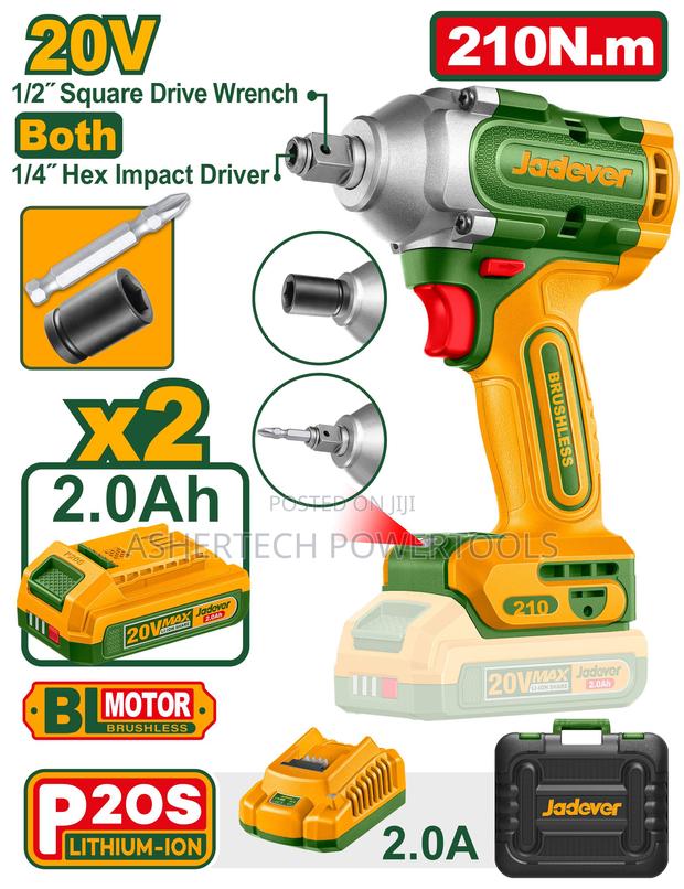 Jadever Jdcd3b21 Cordless Impact Driver Wrench 210nm