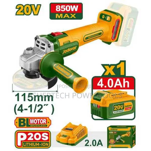Jadever Jdlap5421 Cordless Angle Grinder 850w 20v
