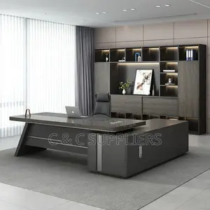 Office Desks; L-Shaped Office Desk High Quality Boss Table - 180cm