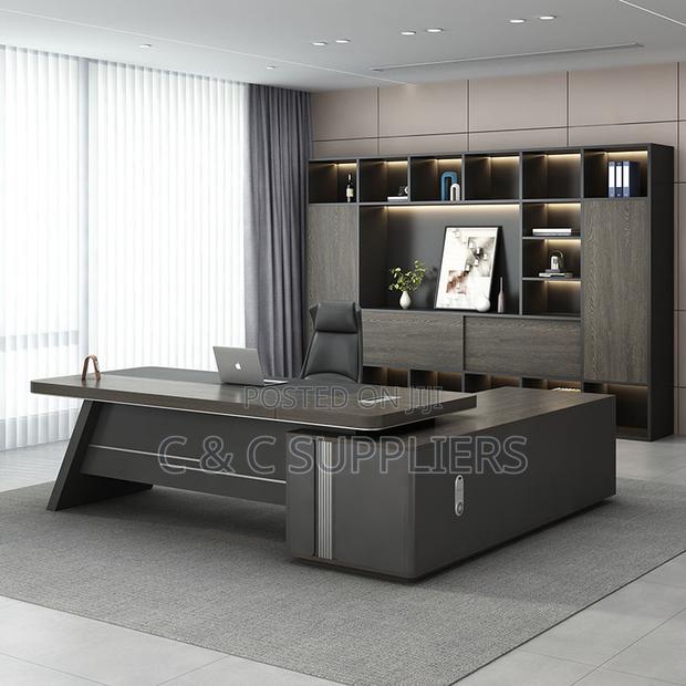 Office Desks; L-Shaped Office Desk High Quality Boss Table - 180cm