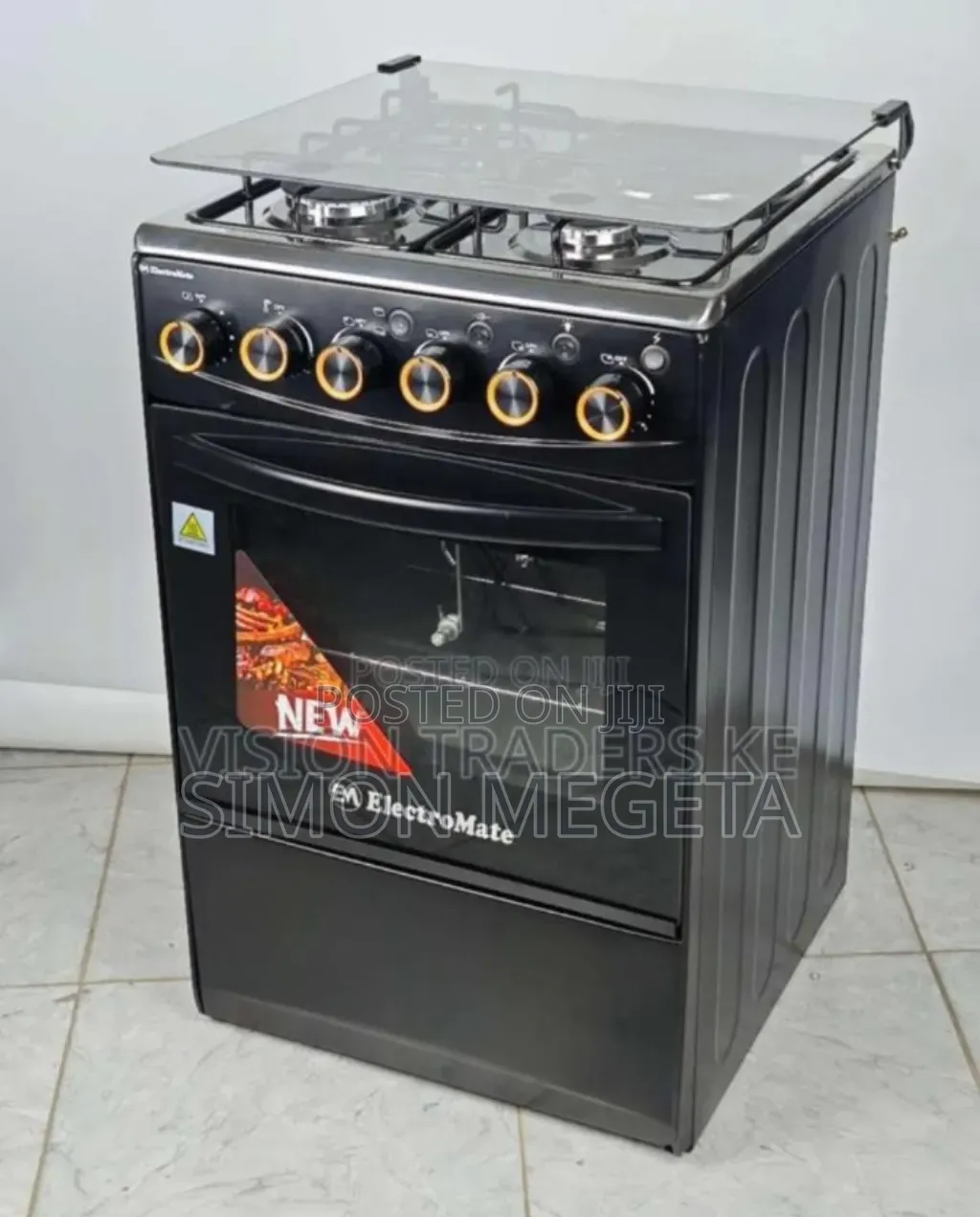 Black Electromate Full Gas Cooker