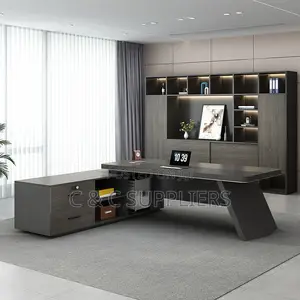 Office Desks; L-Shaped Office Desk High Quality Boss Table - 180cm