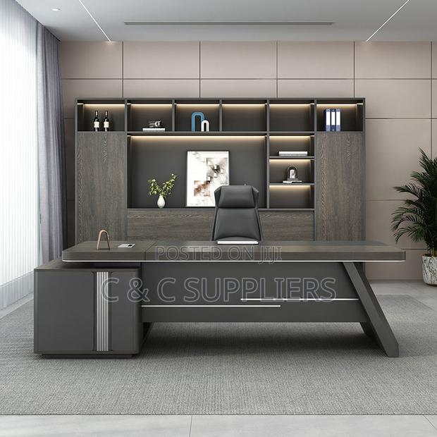 Office Desks; L-Shaped Office Desk High Quality Boss Table - 180cm - thumbnail 3