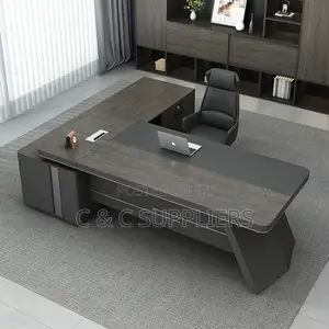 Office Desks; L-Shaped Office Desk High Quality Boss Table - 180cm