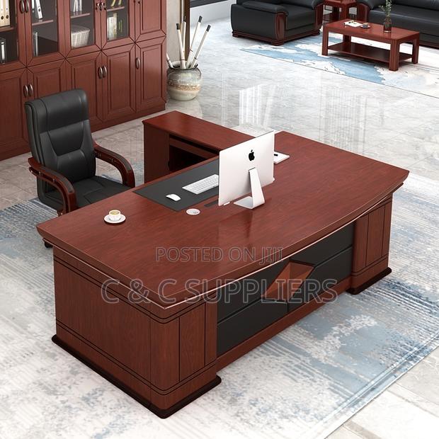 Office Desks; Executive Office Desk With Bookshelf - 160cm - thumbnail 3