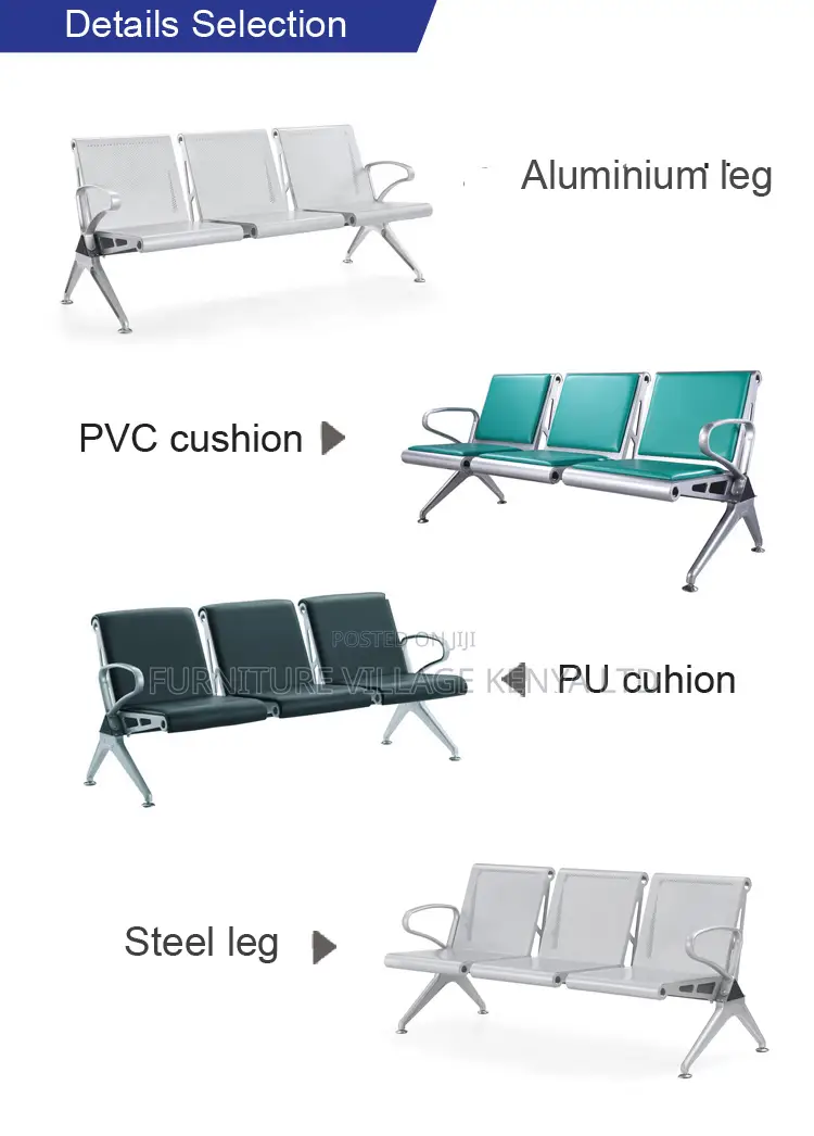 3-Seater Imported Reception Visitor's Bench
