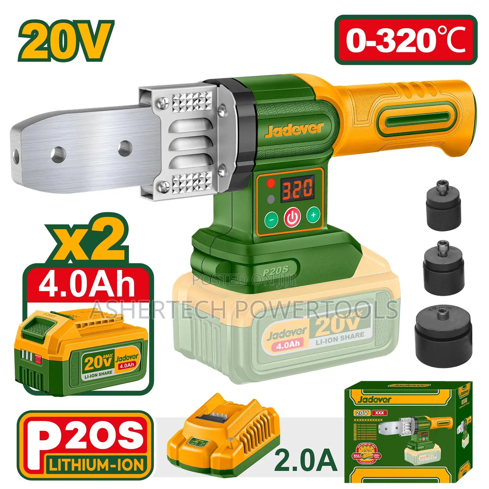 Jadever Jdwm20182 Cordless Plastic Tube Welding Tools 20v