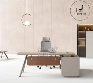 Office Desk : 1.6m Ergonomic L-Shaped Office Executive Desk