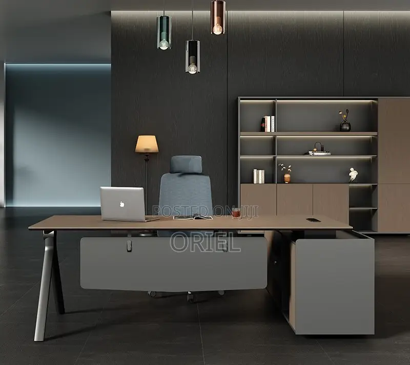 Office Desk : 1.6m Ergonomic L-Shaped Office Executive Desk