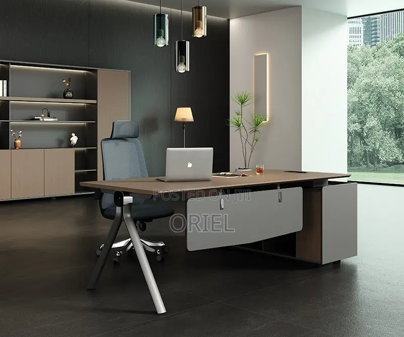 Office Desk : 1.6m Ergonomic L-Shaped Office Executive Desk