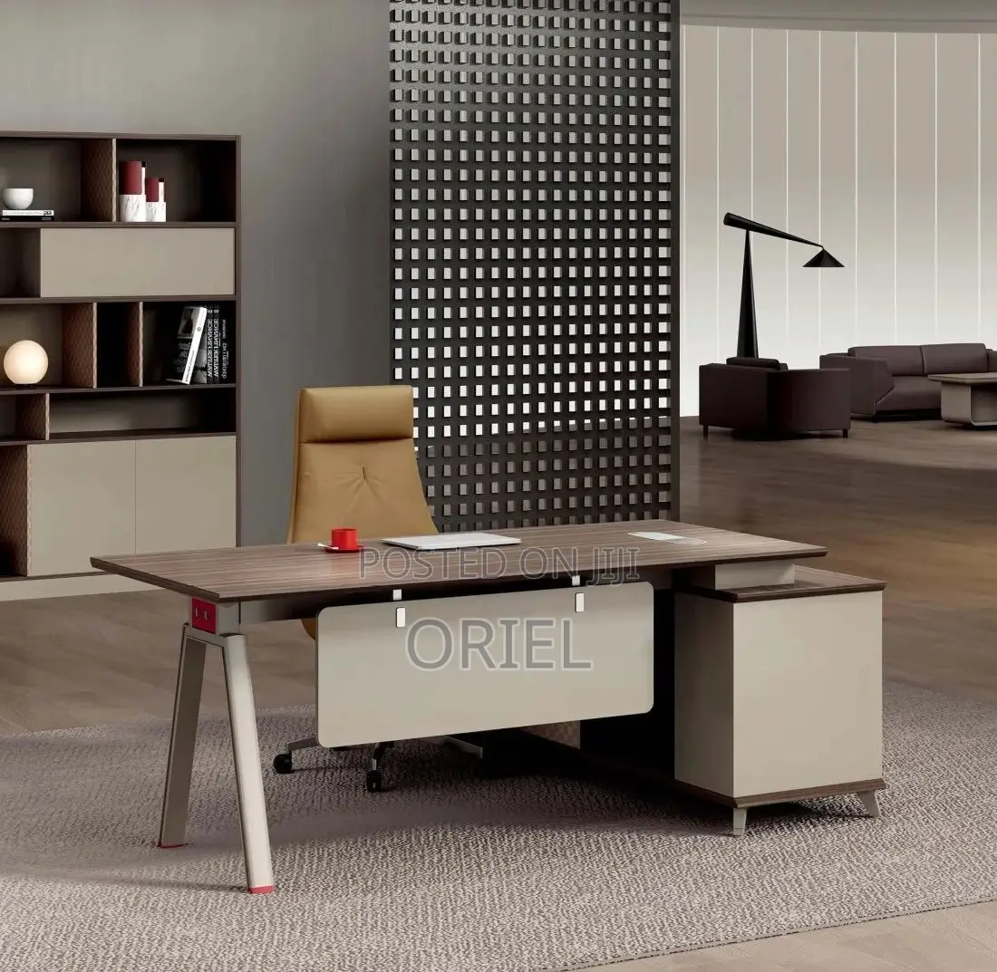 Office Desk : 1.6m Ergonomic L-Shaped Office Executive Desk