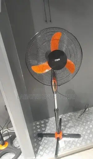 Mika 16 Inches Orange and Black Standing Fan