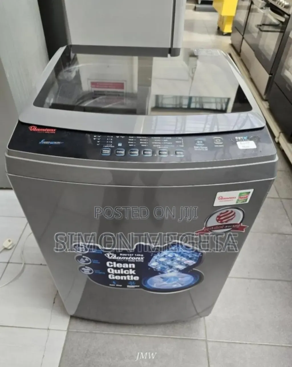Grey Ramtons 14kg Topload Fully Automatic Washing Machine