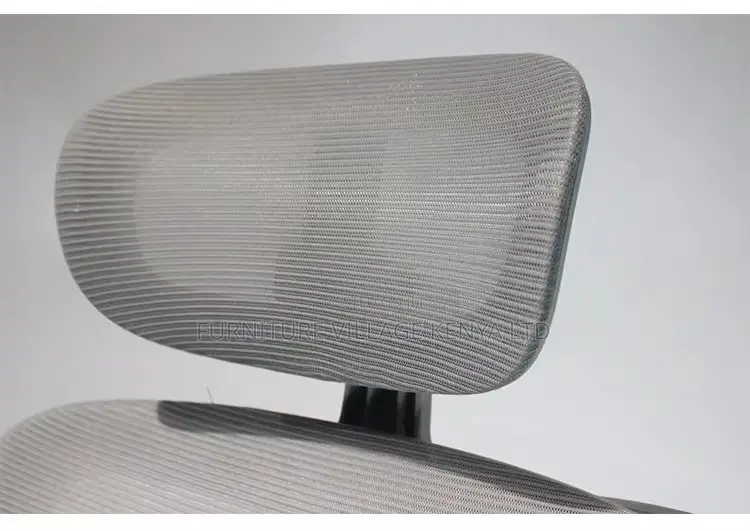 Swivel White High-Back Mesh Seat With Footrest