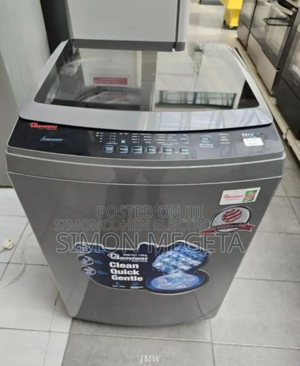 Single Tab. Ramtons 14kg Topload Fully Automatic Washing Machine