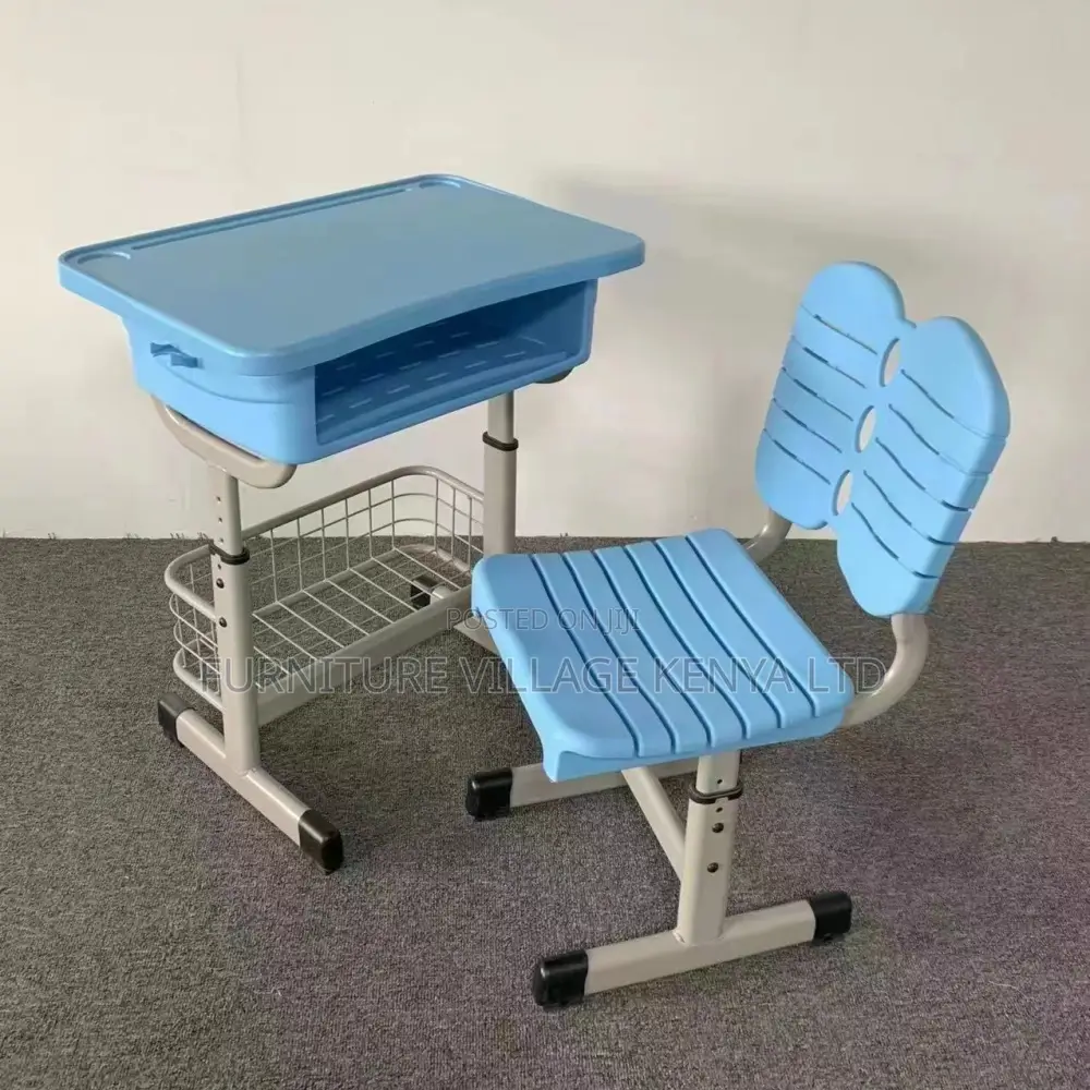 Modern Plastic Adjustable Kid's Desk And Chair Set