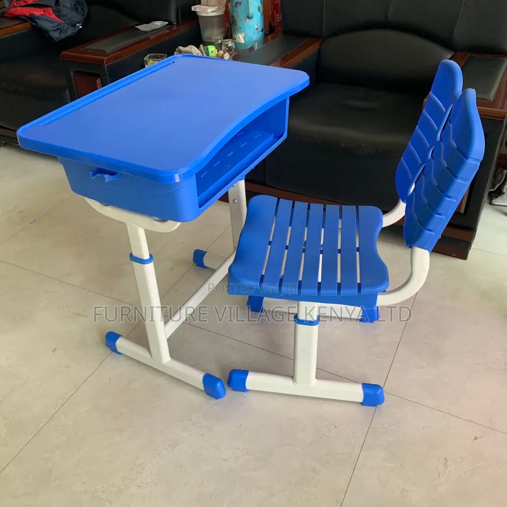 Modern Plastic Adjustable Kid's Desk And Chair Set